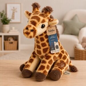 Fahlo Somali Giraffe Plush w/ Tracking Experience NWT 12" Stuffed Animal Tags